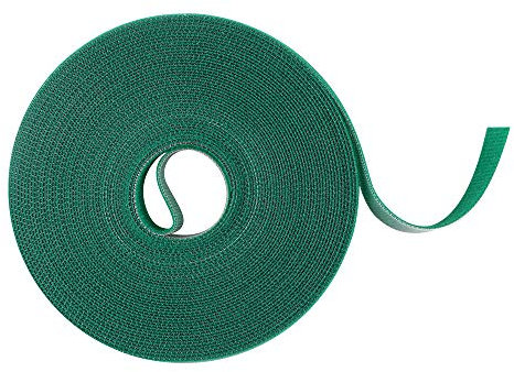 KINGLAKE 20m Pflanzenbinder Klett,12mm Pflanzenband klettband pflanzen, Pflanzen binder mit klettverschluss Garten,Pflanzen Band Befestigung Kabelbinder Verstellbar für Pflanzen Baum- Grün
