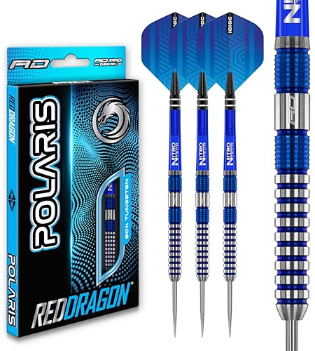 RED DRAGON Polaris Wolfram Professional Darts Set mit Flights and Nitrotech Shafts (Stems)
