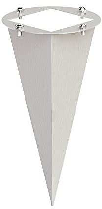 ledscom.de Pico de tierra para jardín, para columnas de jardín, acero inoxidable, 20cm, 110mm Ø