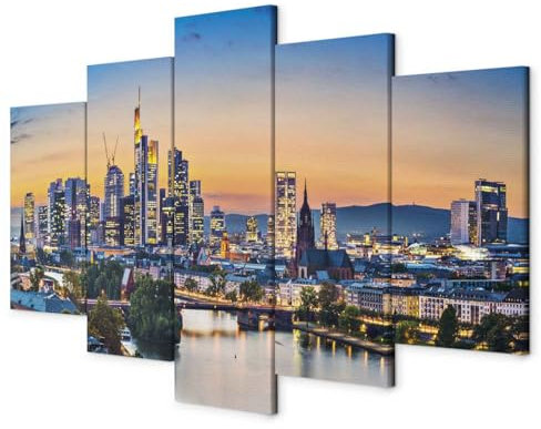 murando - Akustikbild 225x112 cm Bilder mit Akustikschaumstoff Hochleistungsschallabsorber Schallschutz Leinwandbild XXL 5 tlg Wandbild d-B-0164-b-m