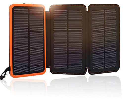 Energia Solare Mobile con più Pannelli solari Caricabatterie Caricabatterie Esterno per Telefono Solare Compatibile con iPhone 6 6s 7 8 Plus X XS XR 11 12(3 Sides)