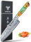 SANMUZUO 18 CM Coltello Santoku Professionale - Forgiato 67 Strati Damasco in Acciaio e Resina Maniglia - Serie YAO