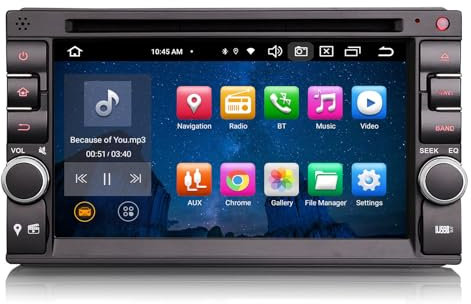 GONFEN 8-Kern Android 14 Doppel Din Autoradio mit IPS-Bildschirm 2 Din GPS Navi Unterstützung Kabelloses Carplay Android Auto Bluetooth DVD WiFi 4G DAB+ Radio RDS 4GB RAM+64GB ROM