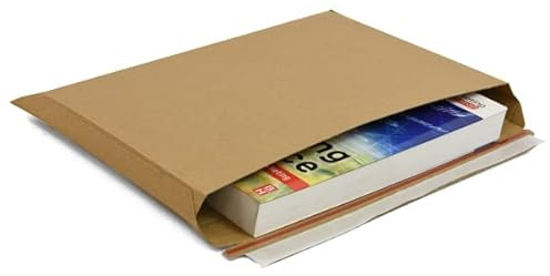 Leo Design 400gsm A4 Cardboard Envelopes | Pack of 30 Heavy Duty Mailers – Rigid Expandable Book Box for Royal Mail Large Letter, Peel & Seal