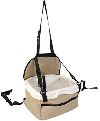 Pet Booster Seat Mit Clip on Sicherheitsleine Und Reißverschluss-Aufbewahrungstasche Tragbarer Wasserdichter Auto-Hundezwinger