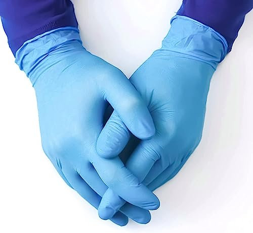 RAP Gloves Professional Nitrile Powder Free Multi Purpose Gloves, Extra Strong Disposable Examination Gloves, Surgical Powder Free Disposable Nitrile Gloves (M - Pack of 100)