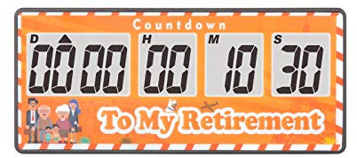 NInE-ROnG Ruhestandstimer 9.999 Tage Digitale Countdown Uhr Laute Alarme,Abschaltmagnet Adsorption Stoppuhr Timer Batterie austauschbar,für Ereigniserinnerung Hochzeit Urlaub Weihnachten (Gelb)