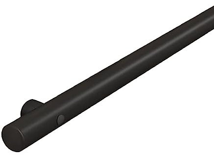 Edelstahl-Handlauf für Treppen, Treppenhandläufe, wandmontiertes Treppengeländer, 1 Fuß bis 15 Fuß, Haltegriff-Set aus schwarzem, mattem Metallrohr für Gärten, Lofts, Korridore ( Size : 390cm )