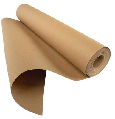 Hawksbill Brown Wrapping Paper Roll 400mm x 30m Brown Kraft Paper Wrapping Roll Perfect for Christmas Birthdays & Craft Projects