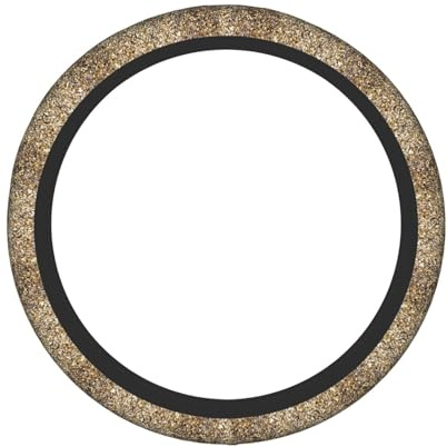 Lenkradbezug, 15 Zoll Universal-Auto-Lenkradbezug, elastisch, rutschfest, Goldener Glitzer, schwarz-goldene Punkte