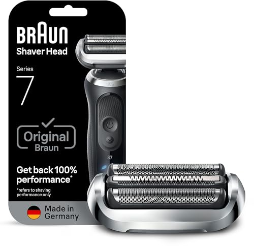 Braun Ersatzkopf für elektrische Rasierer der Serie 7, einfach Ihren Rasierkopf für eine Rasur so effizient wie am ersten Tag, kompatibel mit Rasierern der neuen Generation der Serie 7, 74S, Silber