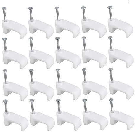 HEMOTON 100stücke Kabelclip Aus Kunststoff Kabel-organizer-clips Für Netzkabel Telefonleitungen Drahtverschluss Geeignet Für Wandbefestigung Saubere Oberflächen