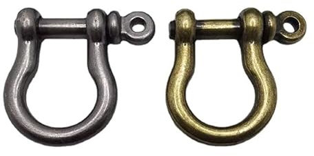 Grillete en D, anillo en D de acero inoxidable, 1 pieza de acero con grillete de anclaje en U, pasador de tornillo, hebilla de pulsera negra inoxidable, accesorios for herramientas de cuerda de superv