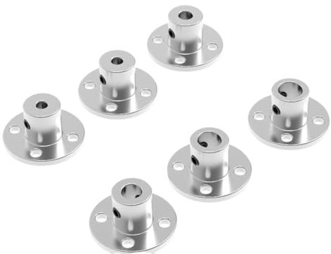 Albero Accoppiamento 3 Pcs 3/3.17/4/5/6/6.35/7/8/10/11/12/14mm Giunto a Flangia Rigida Motore di Guida Albero Accoppiatore Connettore (Misurare : 3mm)