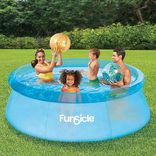 FUNSICLE Piscine Auto Stable Transparente Bleue Ø2,44m x76cm