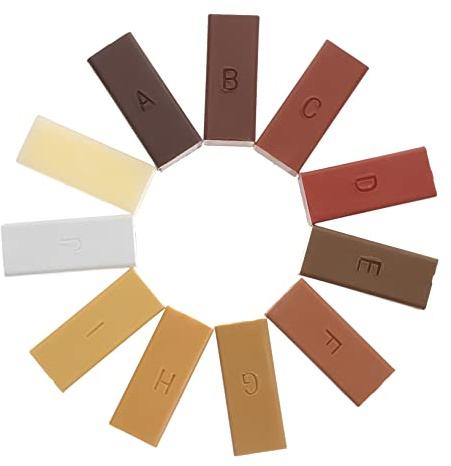 Healeved Kit De Réparation De Sol Stratifié 11 Pièces Cire Anti-rayures Pour Parquet Cire De Réparation Couleur Bois Pour Sols En Vinyle Et Planchers Bois Usage Domestique Rénovation Meubles