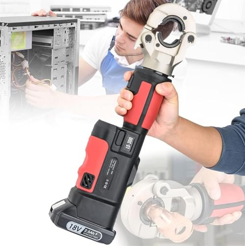 Electric Hydraulic Wire Crimper, Industrial Hydraulic Cable Lug Crimper, Handheld Hydraulic Crimping Pliers for 10-300mm² Copper & Aluminium Lugs