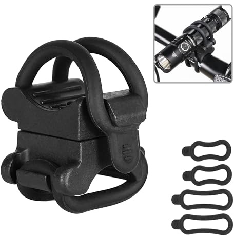 CSTEBOKE sofirn Universal Fahrradhalterung für Taschenlampe, Passt Sich 10-40 MM An, 360° Verstellbar, Sehr Flexibel, Geeignet für SP35T, SR12, Gerade und Abgewinkelte Taschenlampen