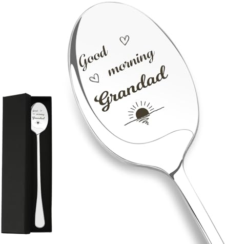 Gifts for Grandad, Grandad Gifts for Fathers Day Birthday Easter Christmas Presents, Best Grandpa Gift Spoon