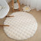 KRIPINC Alfombra Piel de Oveja Imitación, Alfombra Pelo Largo, Tapete Redondo, Tapetes para Sala, Niñas Infantil Habitacion, Pie de Cama, Diámetro 100cm, Beige