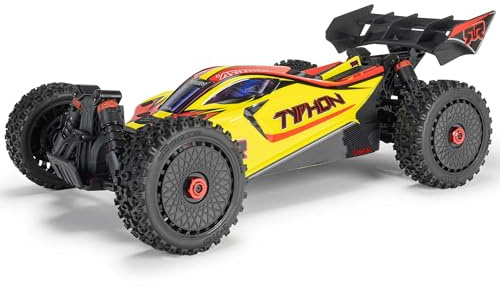 ARRMA RC Car 1/8 Typhon 4X4 RTR Brushed Buggy, Yellow (Battery and Charger Not Included), ARA4206V4T2