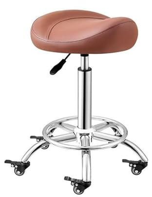 Sadelpall sadelpall ergonomisk sadelstol rullande sadelpall med hjul justerbar hydraulisk avföring med hjul lämplig för kontor studior användning