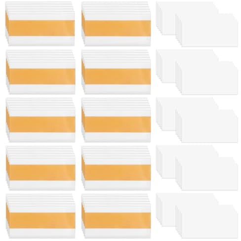 50 Stück Etikettenhalter Selbstklebend, Etikettenhalter Transparent | Etikettenträger Mit Kartenmaterial, Selbstklebende Regaletiketten, für Regal (4 x 8cm)