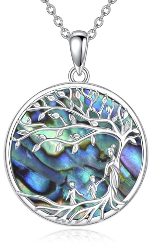 DAYLINLOVE Collana con albero della vita, in argento Sterling 925, per donne, albero di famiglia, gioielli per mamma, moglie, nonna