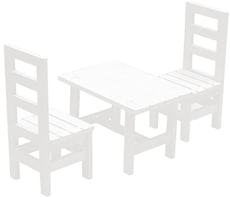 Quadratische Holzstühle, 3-teiliges Set, 1/6 Maßstab, Puppenmöbel für 30,5 cm große Puppen, Puppenhaus, Esszimmer, Wohnzimmer, Dekoration, Modellspielzeug, Weiß