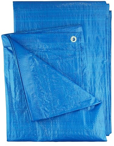 3m x 4m Blue Lightweight Tarpaulin – Waterproof Ground Sheet, Camping Cover, Garden Tarp Indoor Dust Sheet,Outdoor Dry Cover (1)