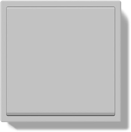 BSEED Interruptor Pared,1 Gang 1 Vía Gris Claro 80x80mm,Interruptor de Luz Empotrado 16A,Panel de Plástico,con Ganchos de Sujeción Fijos,Diseño sin Tornillos