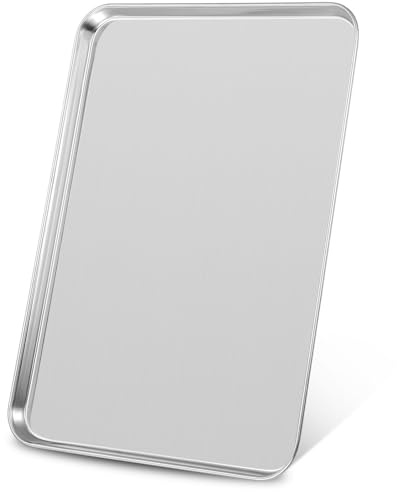 NIYANGLE Flaches Edelstahl Serviertablett 35X25cm Rechteckige Aufschnittplatte für Japanische Speisen und Buffets Rostfrei und Vielseitig Einsetzbar