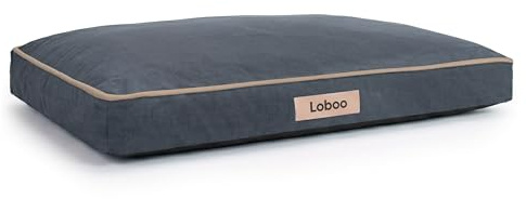 LOBOO Coussin pour Chien et Chats Taille S 60 x 40 x 10 cm | Lit pour Chien Petits 50% Viscose 50% Fibre avec Housse Amovible et Lavable