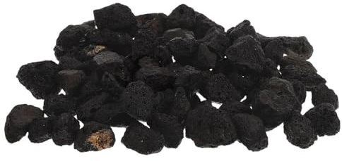 GATHINESS Natural Volcanic Rock Gravel Stones for Fish and Shrimp Tank Aquascaping Decoration, Black Volcanic Lava Rock Improving Biological Filtration and Keeping Tank Landscape Stable, 1kg