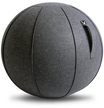Vivora Luno - Sitting Ball Chair for Office, Dorm, and Home, Lightweight Self-Standing Ergonomic Posture Activating Exercise Ball Solution with Handle & Cover, Classroom & Yoga