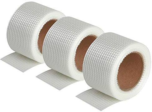 Semin Bande Grillagée Auto-Adhésive 20 m x 50 mm – Fibre de Verre pour Joints de Plaques de Plâtre – Pose Rapide – Haute Résistance – Finition Invisible - Lot de 3