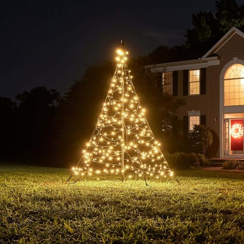Fairybell Outdoor LED Christmas Tree Including Pole (2 metres - 300 LEDs, Warm White)