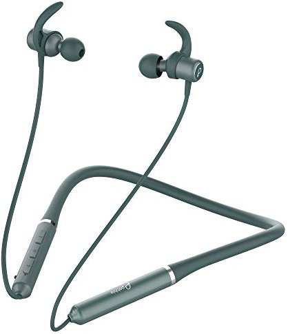 Pebble Flex Lite Neckband with True Bass in-Built Mic, 10 Hours Play time, Magnetic Earbuds, Soft Silicone Body Workout and Sweat Proof (Teal Green)