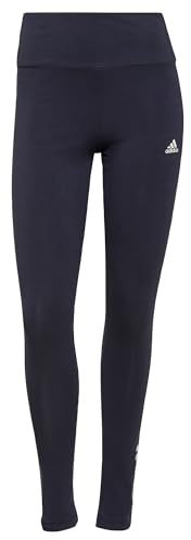 adidas Damen Essentials High-Waisted Logo Leggings, Legend Ink / White, L