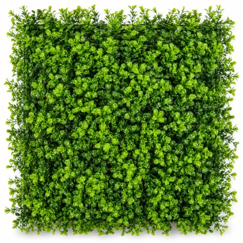 Artificial Boxwood Hedge Panels 30 x 30cm – Pack of 12 | UV Resistant Privacy Screening | Realistic Faux Green Wall for Garden Fence, Balcony, Patio, Trellis & Outdoor Decoration