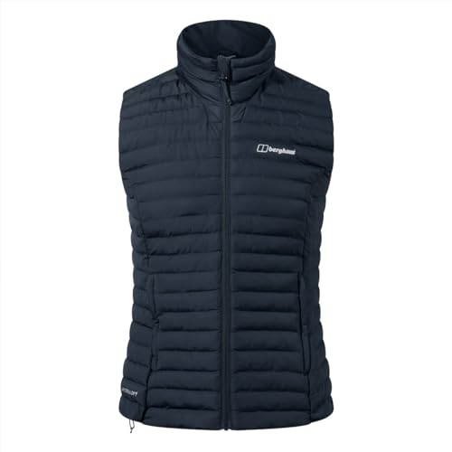 Berghaus Women's Nula Micro Synthetic Insulated Padded Vest Gilet Body Warmer | Water Repellent | Lightweight Insulated Gilet, Black/Black, 18