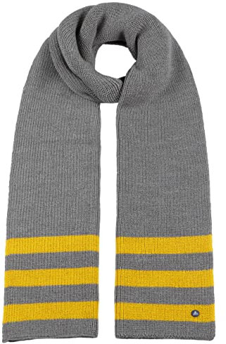 HAMMABURG Stripes Strickschal - Stilvoller Winterschal - Gestreifter Wollmix-Schal - Made in Italy - Damen und Herren - Kollektion Herbst/Winter gelb One Size