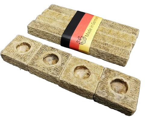 WACHSFRESSER® KERZENFRESSER WOWOCON® Dauerdocht aus Holzfaser opt. mit Halter (M-4x Dauerdocht und 4x Halter)