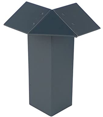 innogard 6040 - Connettore angolare Esterno a 90 Gradi per Recinzione a Lumaca Tipo 2 - Metallo zincato a Caldo - Grigio Antracite in Polvere