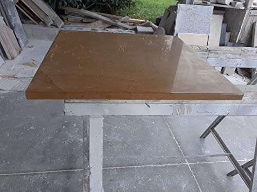 Plateau en marbre 60 x 50, base, planche à découper pour tranches, légumes et viande. Fabriqué à la main double polissage et fronts nervurés