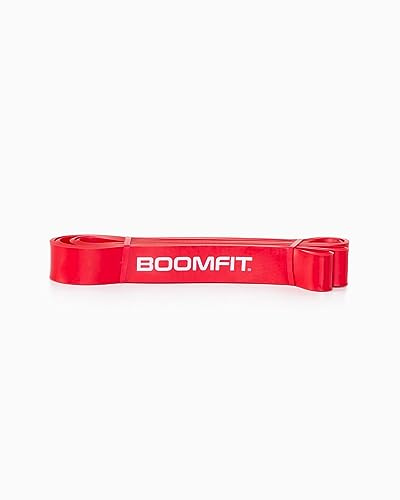 BOOMFIT Klimmzugband 32 mm Rot Heavy | Leichte Klimmzughilfe Naturlatex Loop | Pull-Up Assistance Fortgeschritten | Banded Squat Resistance Crossfit Calisthenics Athleten