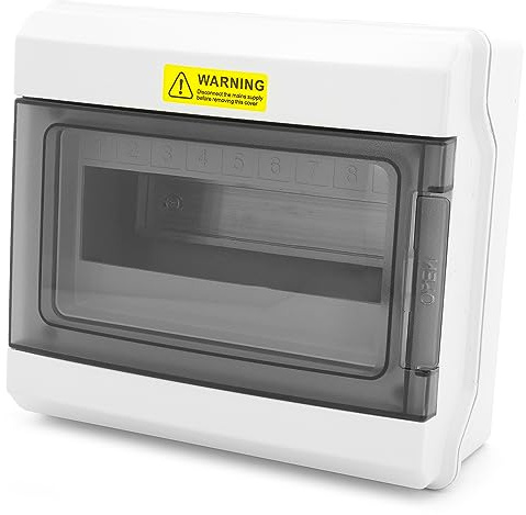 ELS Elektrotechnika Sicherungskasten Aufputz IP66 Verteilerkasten | 9 Module 1-Reihig mit Transparenter Tür für Aussen