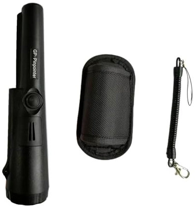 Metal Detector,Portable Waterproof Handheld Detector Treasure Metal Finder Probe Detector - Gold, Coin, and Silver Pinpointer Detector Wand - Precision Instrument for Locating Valuables (Black)