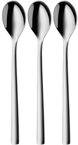 Silit Trend Latte Macchiato Löffel Set 3-teilig, lange Löffel 18,5 cm, Joghurtlöffel, Cromargan Edelstahl poliert, kratzbeständig, rostfrei, spülmaschinengeeignet