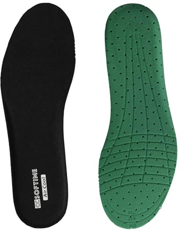 CCSOFTIME bekväma innersulor för barn kvinnor män, tunna vadderade träningsskor innersulor, Svart, Mens UK10-13